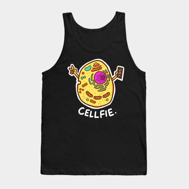Biology pun shirts Cell-Fie Tank Top by dennex85